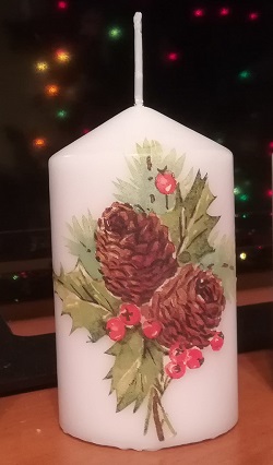 		świeczka ozdobna